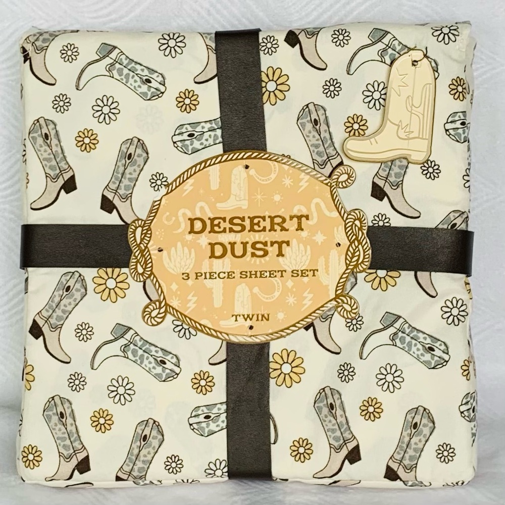 Desert Dust Cowboy Boots Sheet Set - Twin